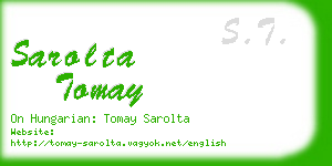 sarolta tomay business card